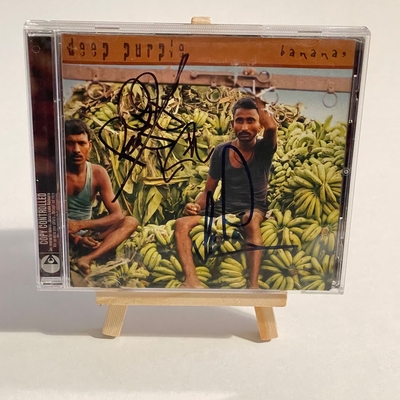 Deep Purple - Bananas CD. Signed on front sleeve by Roger Glover, Ian Paice and Ian Gillan. Signed on rear of booklet by Don Ailey and Steve Morse