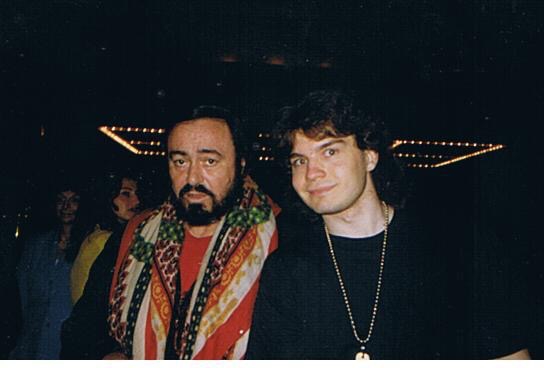 Luciano Pavarotti Photo with RACC Autograph Collector bpautographs