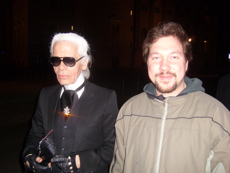 Karl Lagerfeld Photo with RACC Autograph Collector RB-Autogramme Berlin