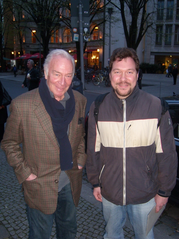 Christopher Plummer Photo with RACC Autograph Collector RB-Autogramme Berlin