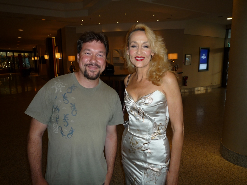 Jerry Hall Photo with RACC Autograph Collector RB-Autogramme Berlin