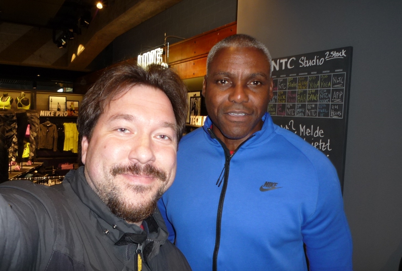 Carl Lewis Photo with RACC Autograph Collector RB-Autogramme Berlin