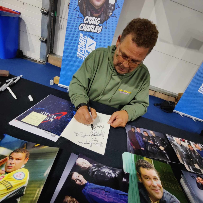 Craig Charles Signing Autograph for RACC Autograph Collector Highland Hobbies