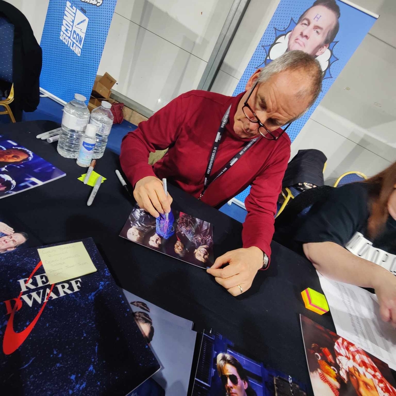 Chris Barrie Signing Autograph for RACC Autograph Collector Highland Hobbies