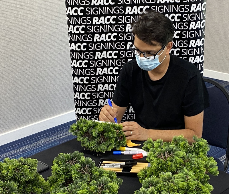 Ralph Macchio Signing Autograph for RACC Autograph Collector Framing History