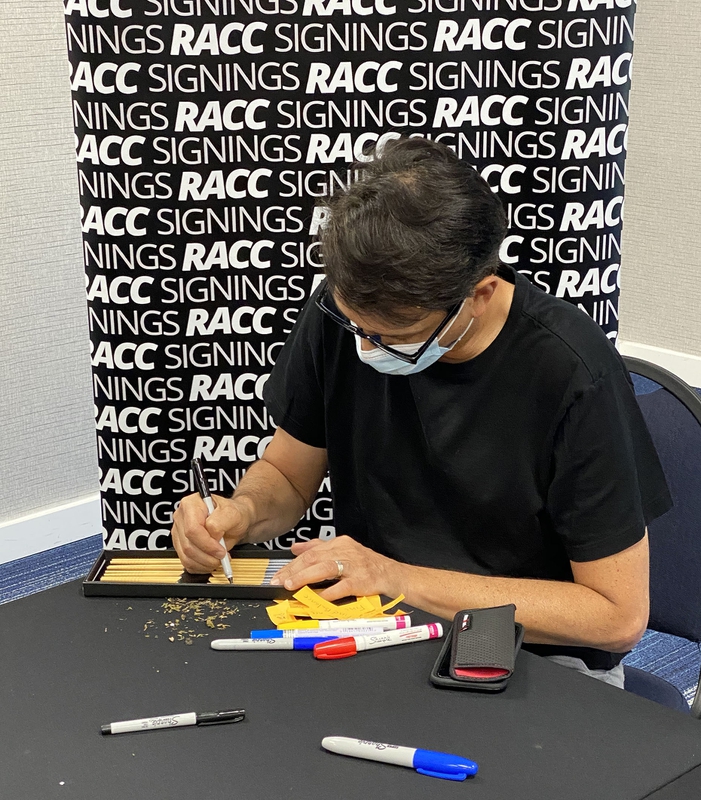 Ralph Macchio Signing Autograph for RACC Autograph Collector Framing History