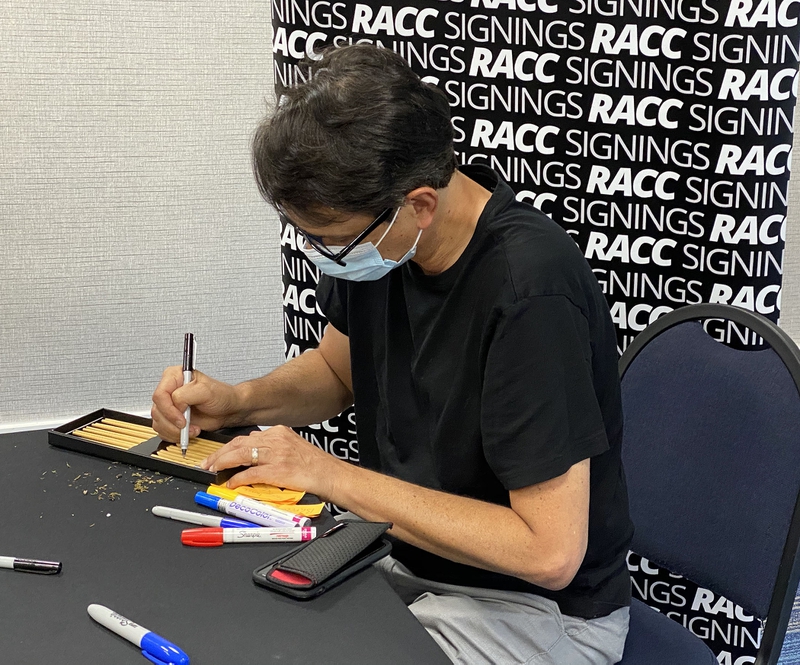 Ralph Macchio Signing Autograph for RACC Autograph Collector Framing History