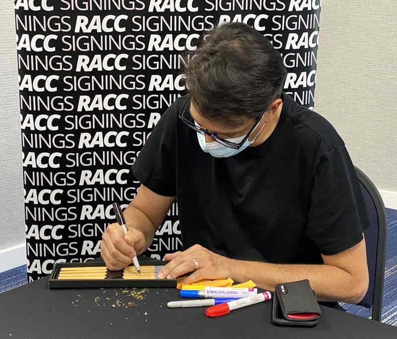 Ralph Macchio Signing Autograph for RACC Autograph Collector Framing History