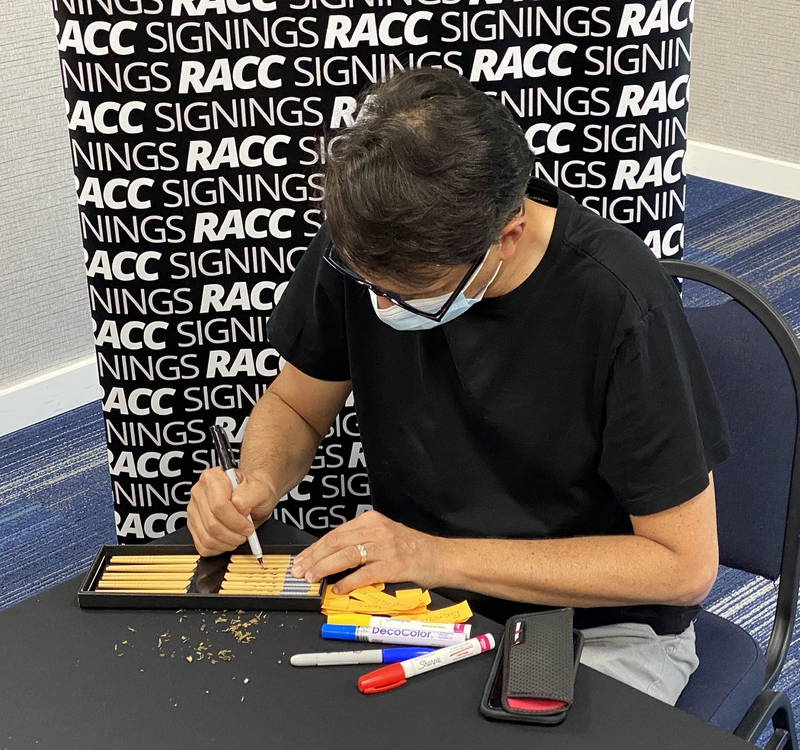 Ralph Macchio Signing Autograph for RACC Autograph Collector Framing History