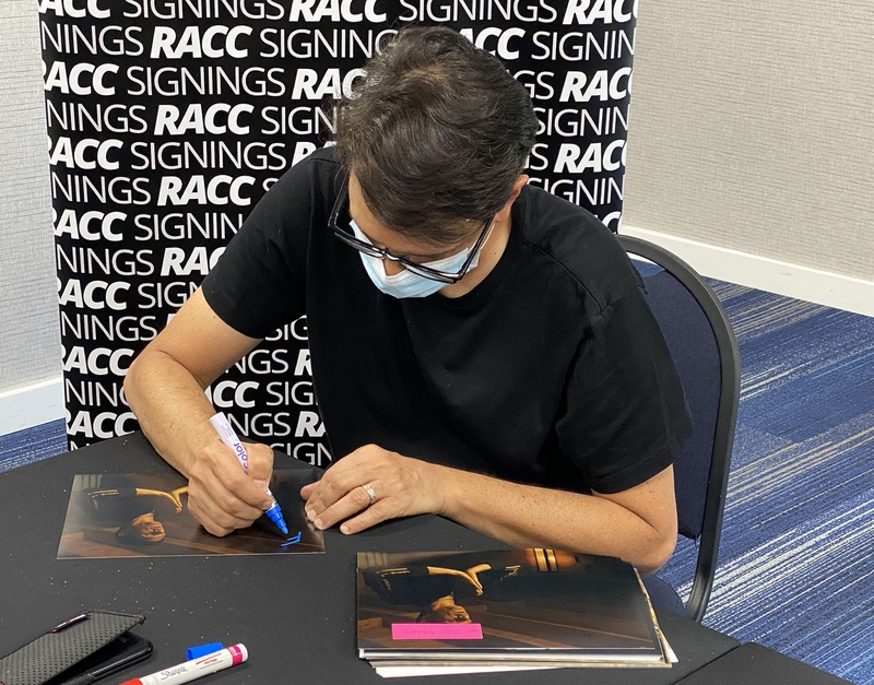 Ralph Macchio Signing Autograph for RACC Autograph Collector Framing History