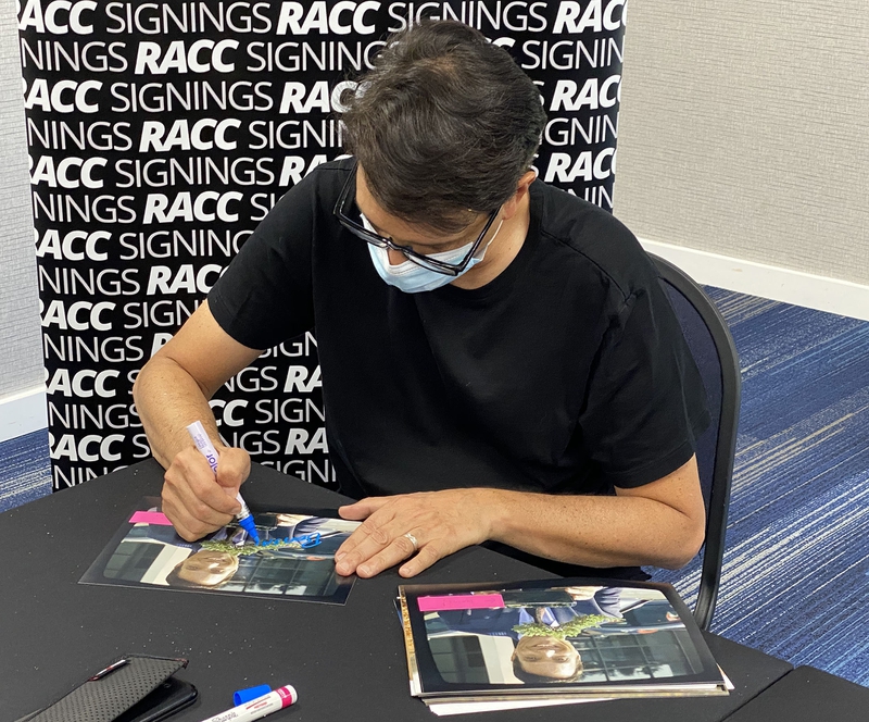 Ralph Macchio Signing Autograph for RACC Autograph Collector Framing History