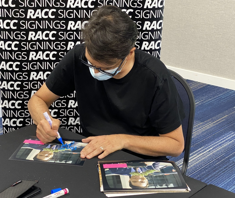 Ralph Macchio Signing Autograph for RACC Autograph Collector Framing History