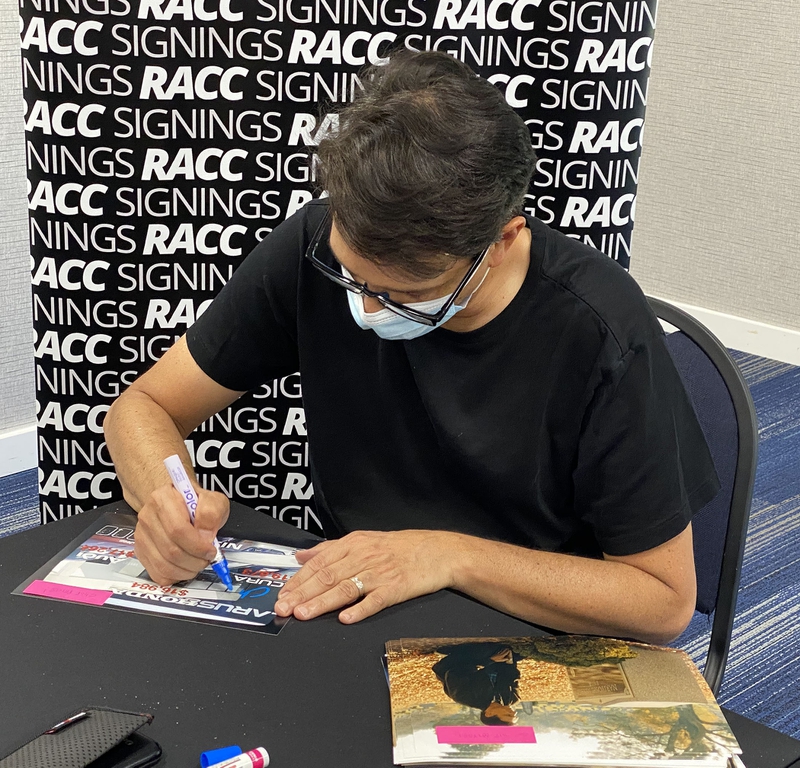 Ralph Macchio Signing Autograph for RACC Autograph Collector Framing History