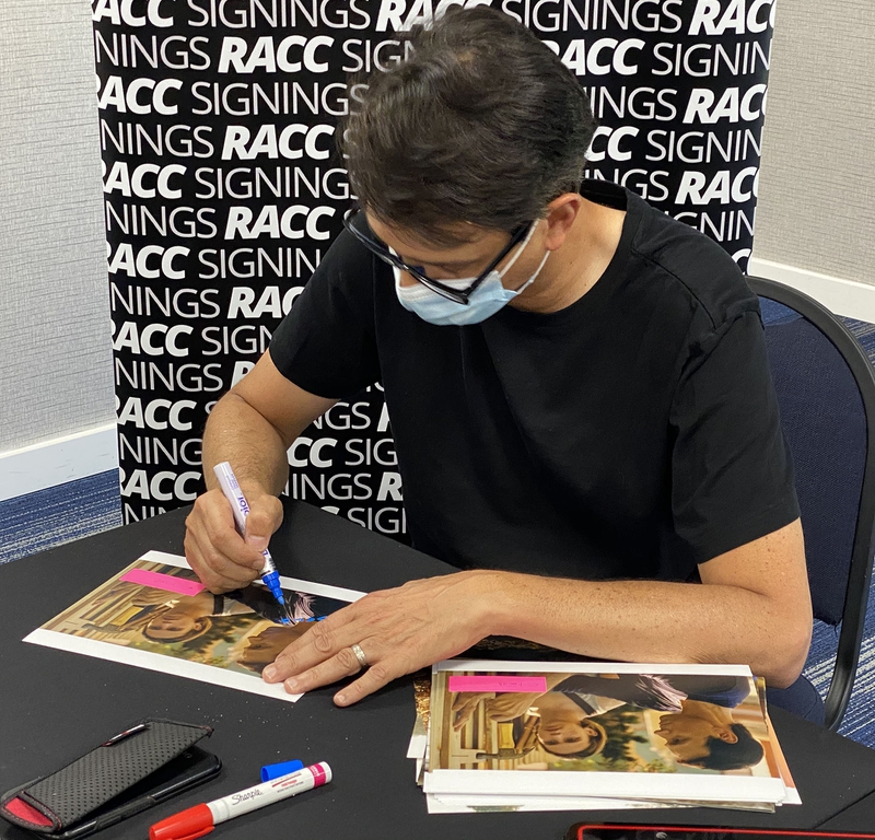 Ralph Macchio Signing Autograph for RACC Autograph Collector Framing History