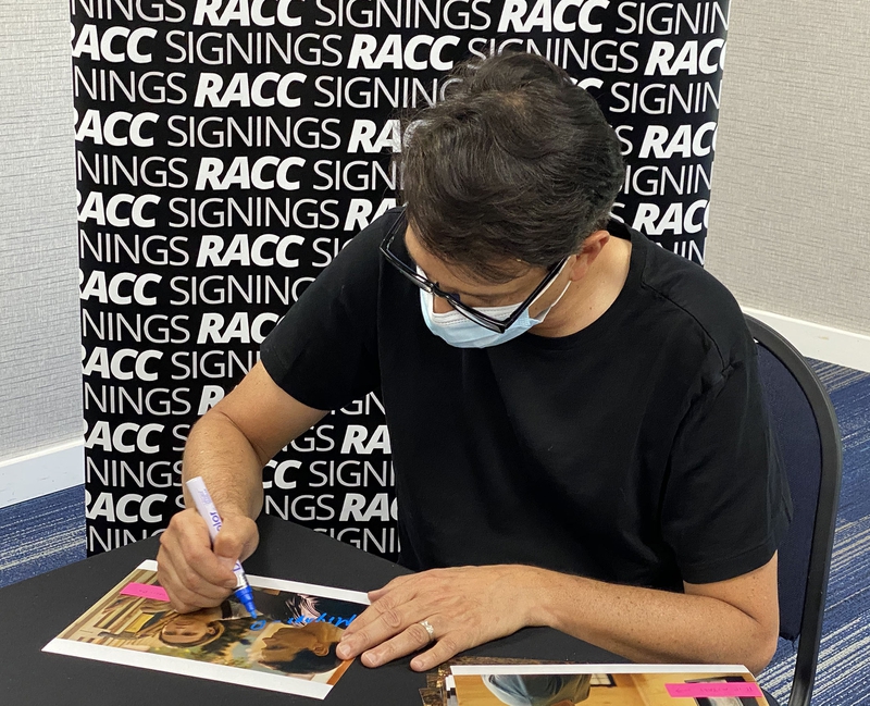 Ralph Macchio Signing Autograph for RACC Autograph Collector Framing History