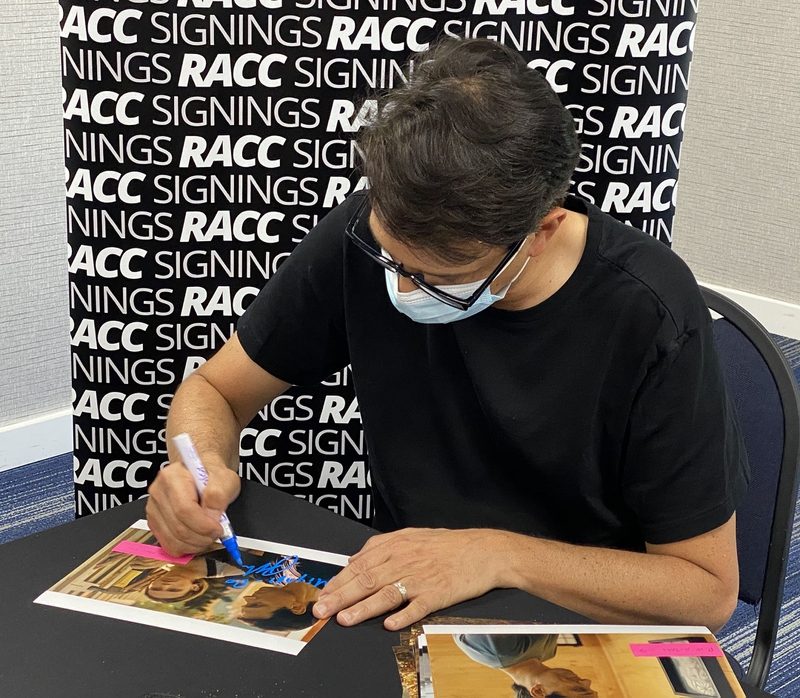 Ralph Macchio Signing Autograph for RACC Autograph Collector Framing History