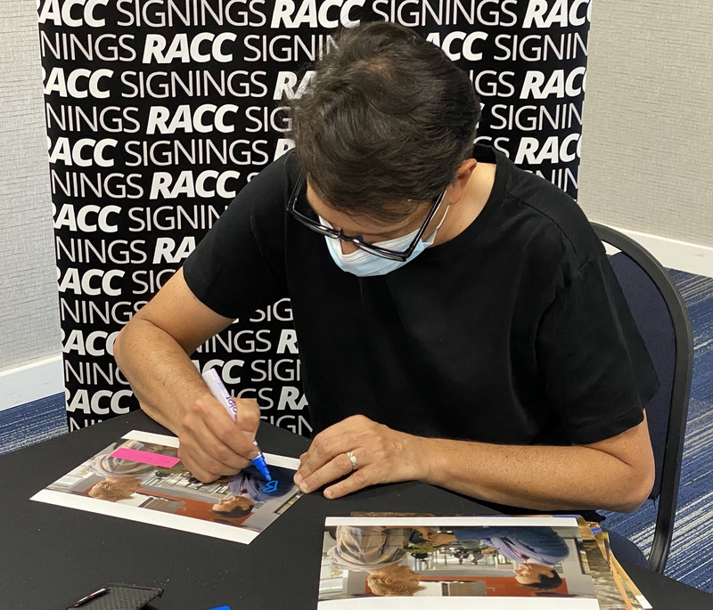 Ralph Macchio Signing Autograph for RACC Autograph Collector Framing History