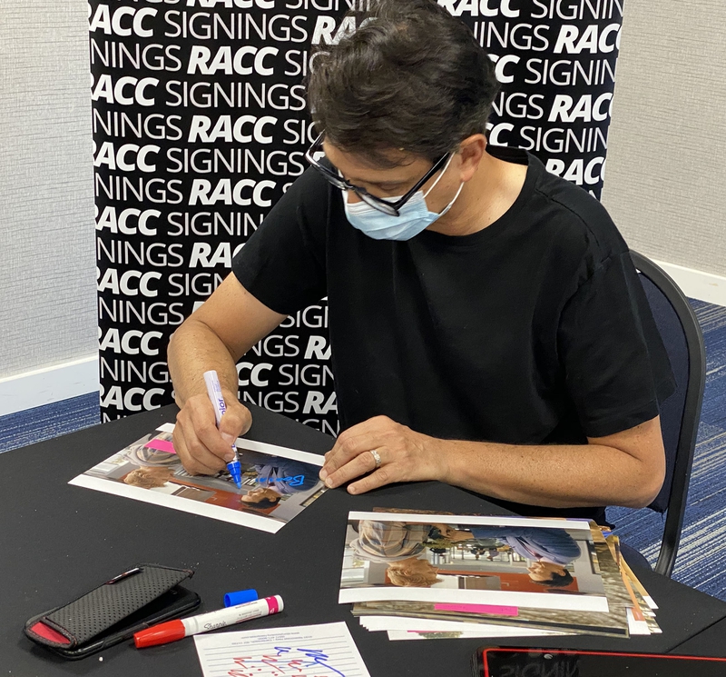 Ralph Macchio Signing Autograph for RACC Autograph Collector Framing History