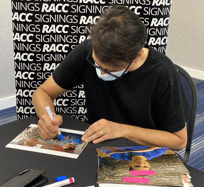 Ralph Macchio Signing Autograph for RACC Autograph Collector Framing History