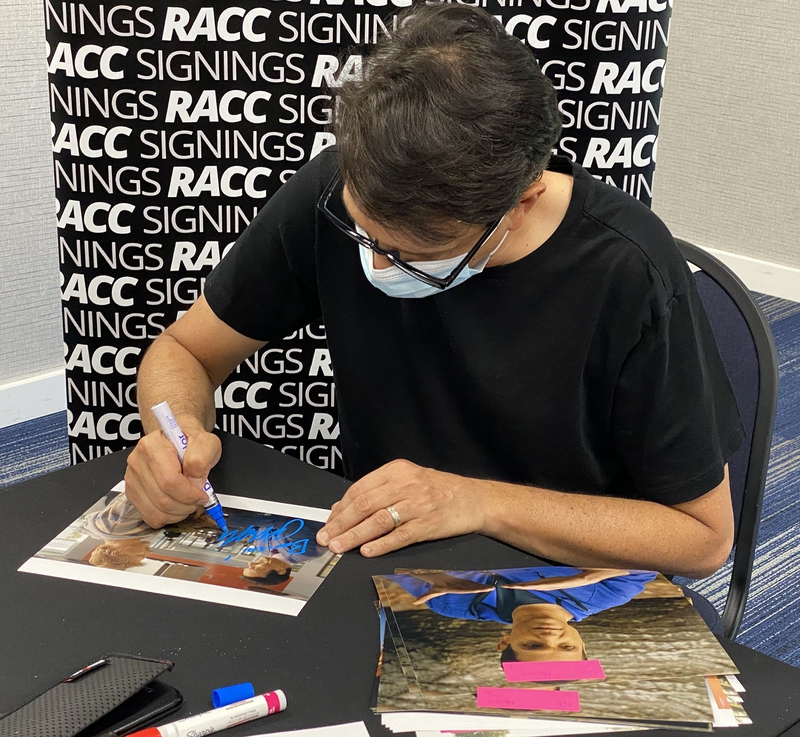 Ralph Macchio Signing Autograph for RACC Autograph Collector Framing History