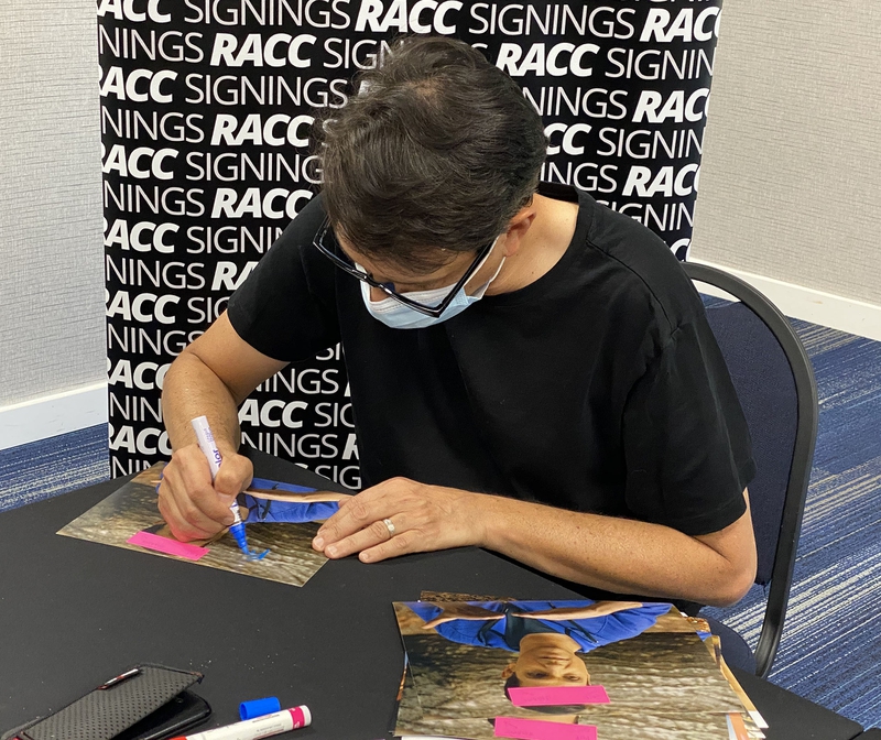 Ralph Macchio Signing Autograph for RACC Autograph Collector Framing History