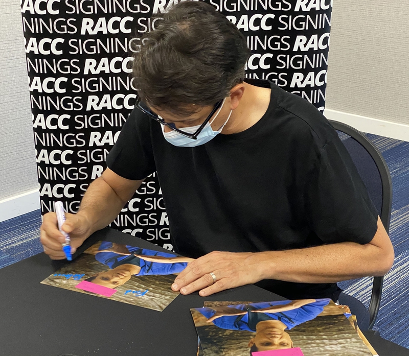 Ralph Macchio Signing Autograph for RACC Autograph Collector Framing History