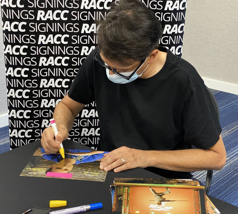 Ralph Macchio Signing Autograph for RACC Autograph Collector Framing History