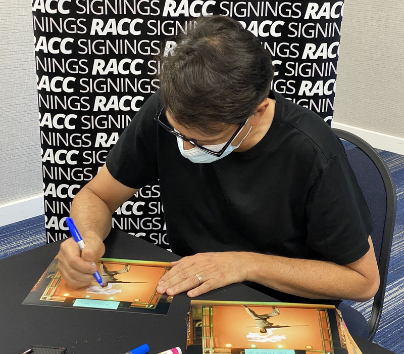 Ralph Macchio Signing Autograph for RACC Autograph Collector Framing History