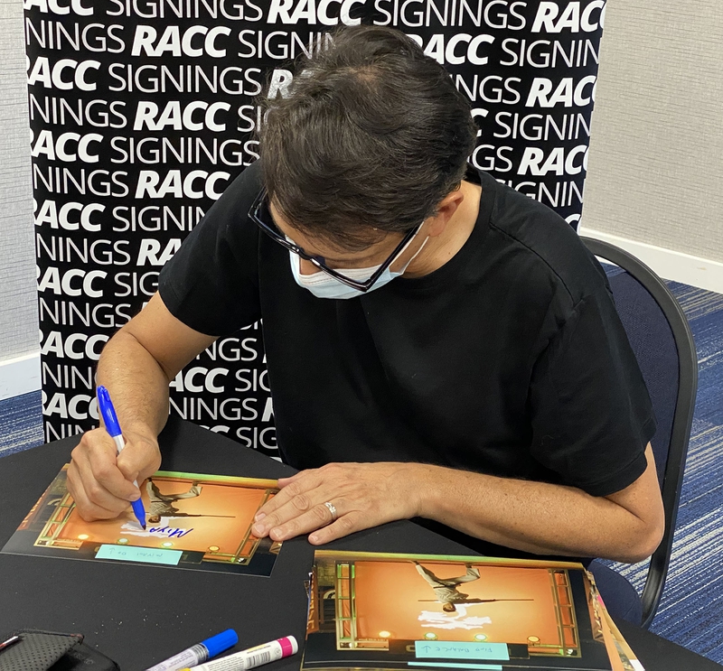 Ralph Macchio Signing Autograph for RACC Autograph Collector Framing History