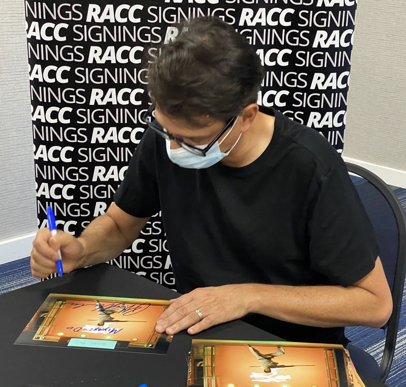 Ralph Macchio Signing Autograph for RACC Autograph Collector Framing History