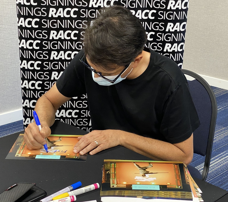 Ralph Macchio Signing Autograph for RACC Autograph Collector Framing History