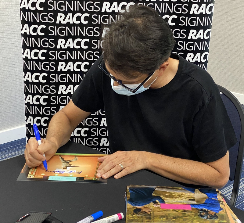 Ralph Macchio Signing Autograph for RACC Autograph Collector Framing History