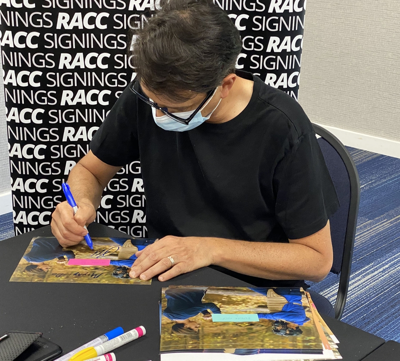 Ralph Macchio Signing Autograph for RACC Autograph Collector Framing History