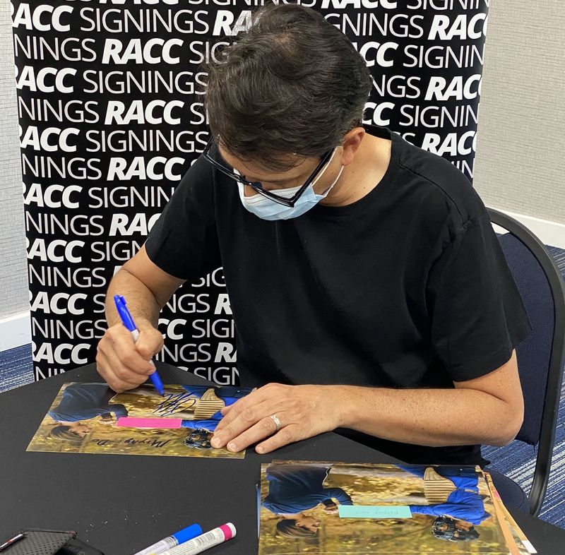 Ralph Macchio Signing Autograph for RACC Autograph Collector Framing History