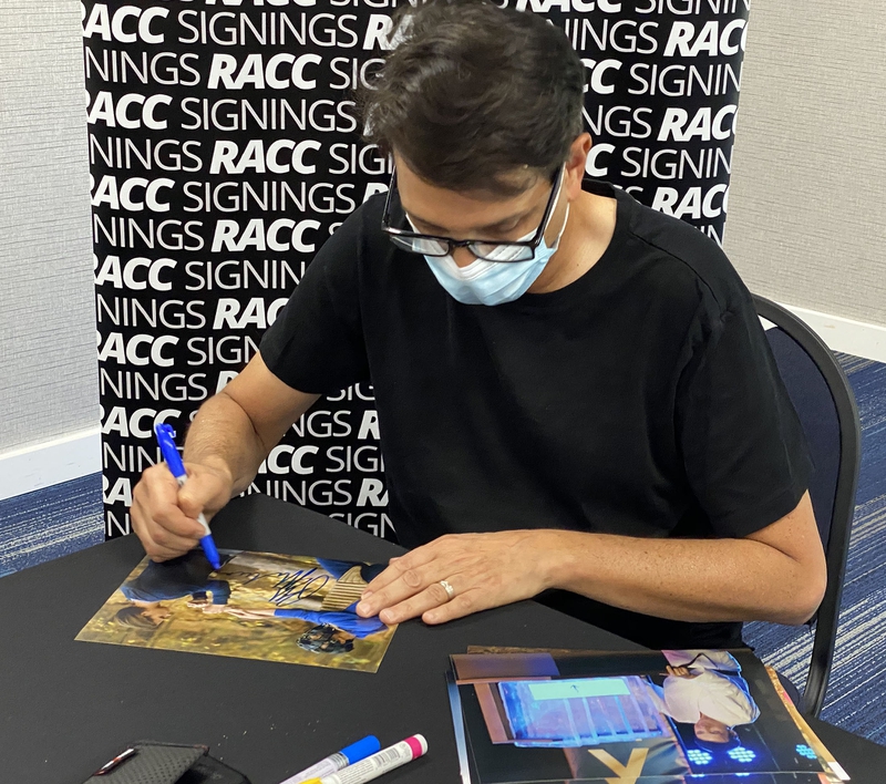 Ralph Macchio Signing Autograph for RACC Autograph Collector Framing History