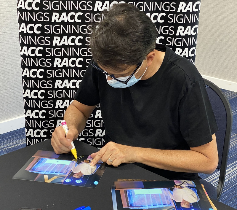 Ralph Macchio Signing Autograph for RACC Autograph Collector Framing History