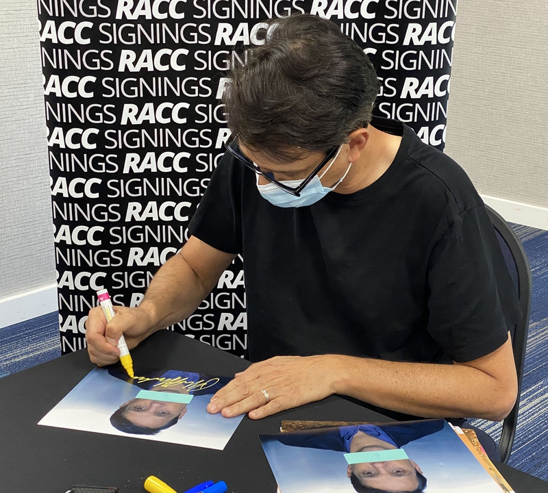 Ralph Macchio Signing Autograph for RACC Autograph Collector Framing History