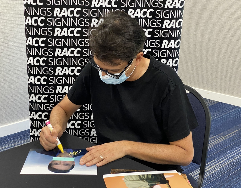 Ralph Macchio Signing Autograph for RACC Autograph Collector Framing History