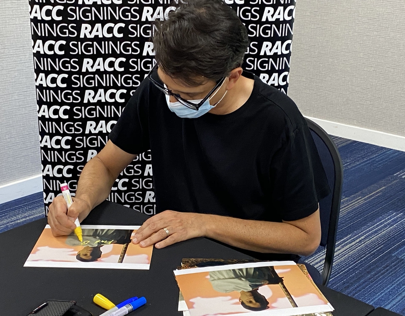 Ralph Macchio Signing Autograph for RACC Autograph Collector Framing History