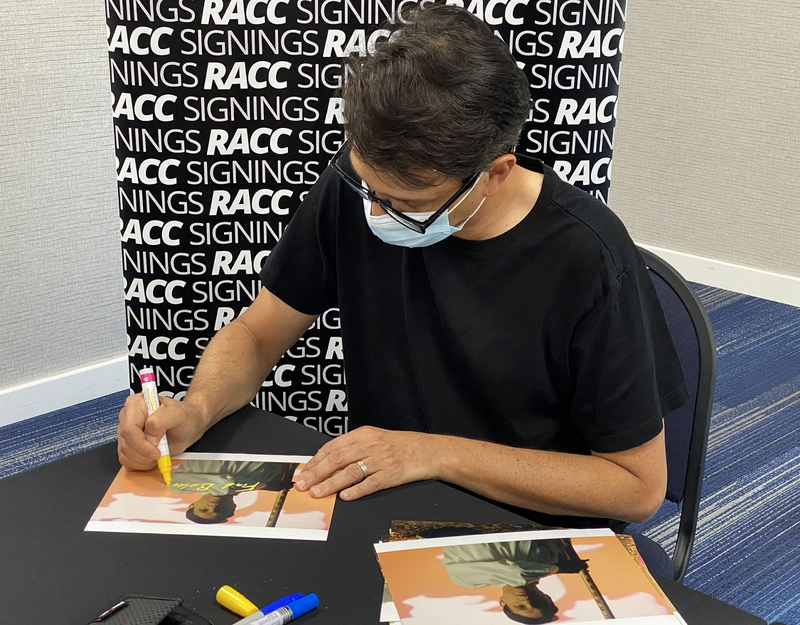 Ralph Macchio Signing Autograph for RACC Autograph Collector Framing History