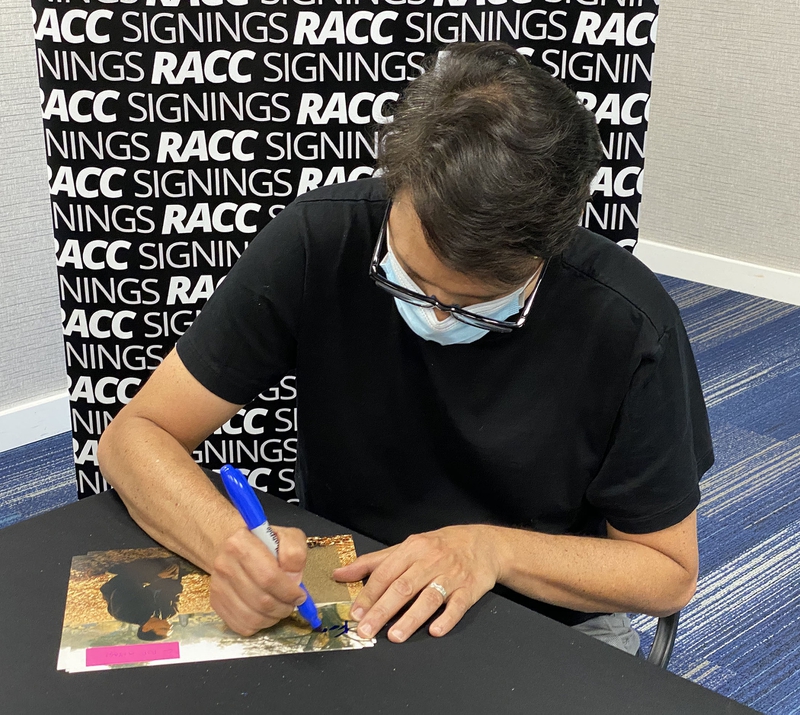 Ralph Macchio Signing Autograph for RACC Autograph Collector Framing History