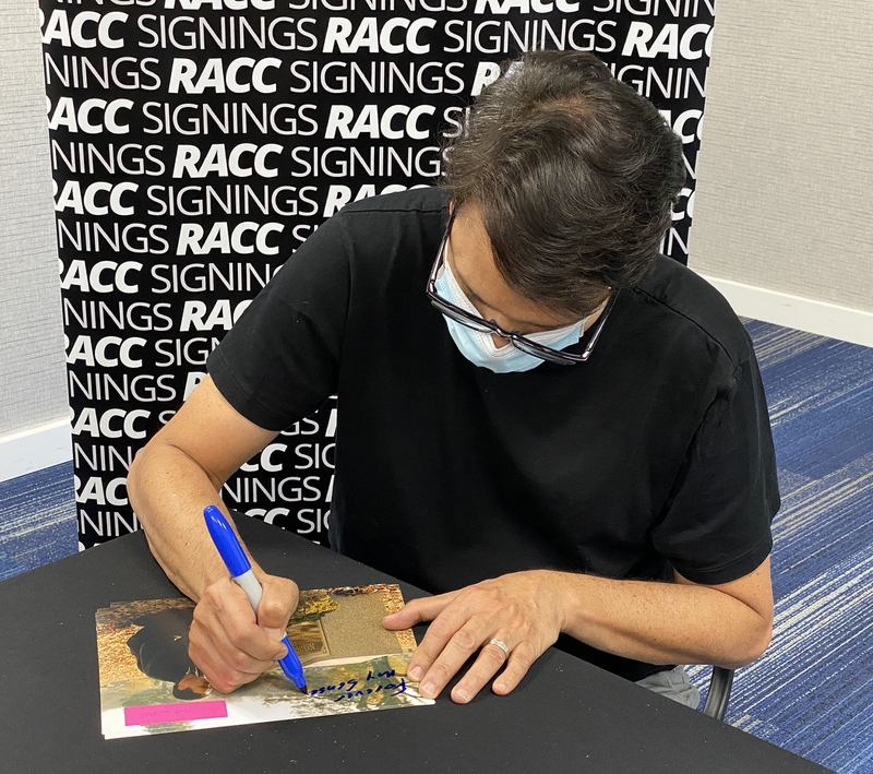 Ralph Macchio Signing Autograph for RACC Autograph Collector Framing History