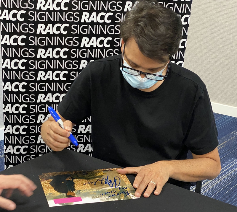 Ralph Macchio Signing Autograph for RACC Autograph Collector Framing History