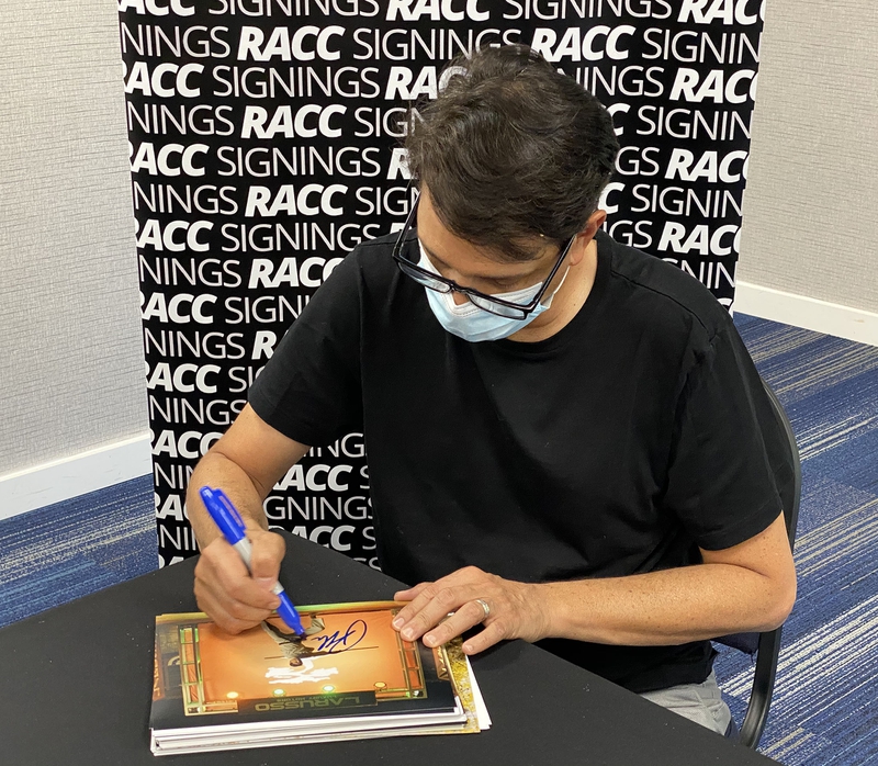 Ralph Macchio Signing Autograph for RACC Autograph Collector Framing History