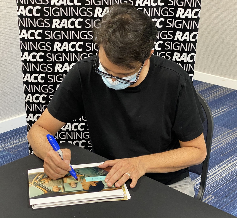 Ralph Macchio Signing Autograph for RACC Autograph Collector Framing History