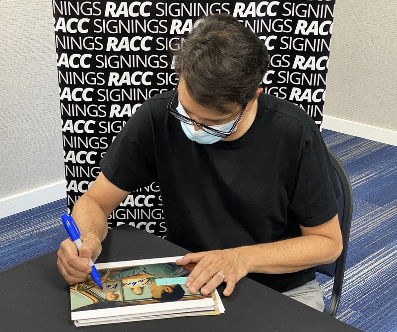 Ralph Macchio Signing Autograph for RACC Autograph Collector Framing History