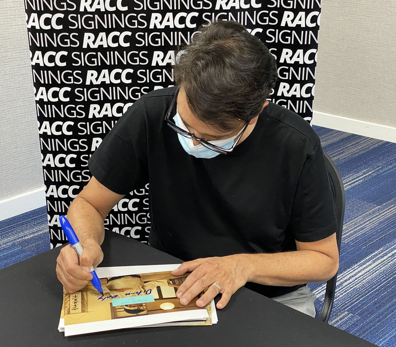 Ralph Macchio Signing Autograph for RACC Autograph Collector Framing History