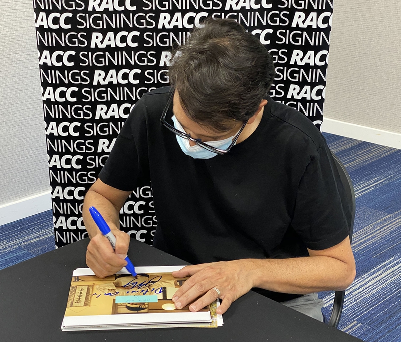 Ralph Macchio Signing Autograph for RACC Autograph Collector Framing History