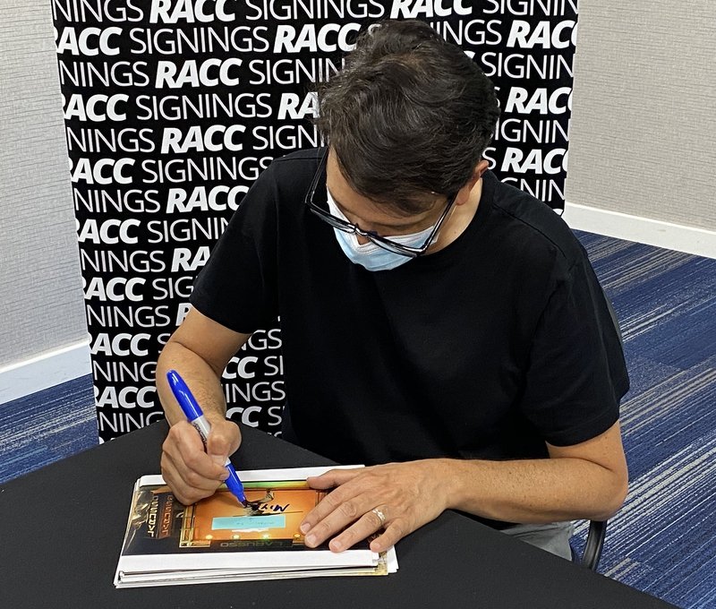 Ralph Macchio Signing Autograph for RACC Autograph Collector Framing History