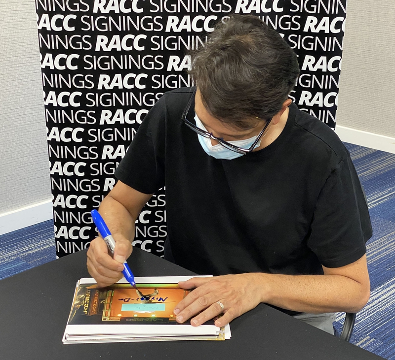 Ralph Macchio Signing Autograph for RACC Autograph Collector Framing History